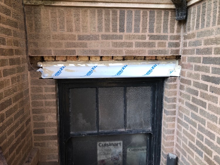 Lintel installation masonry